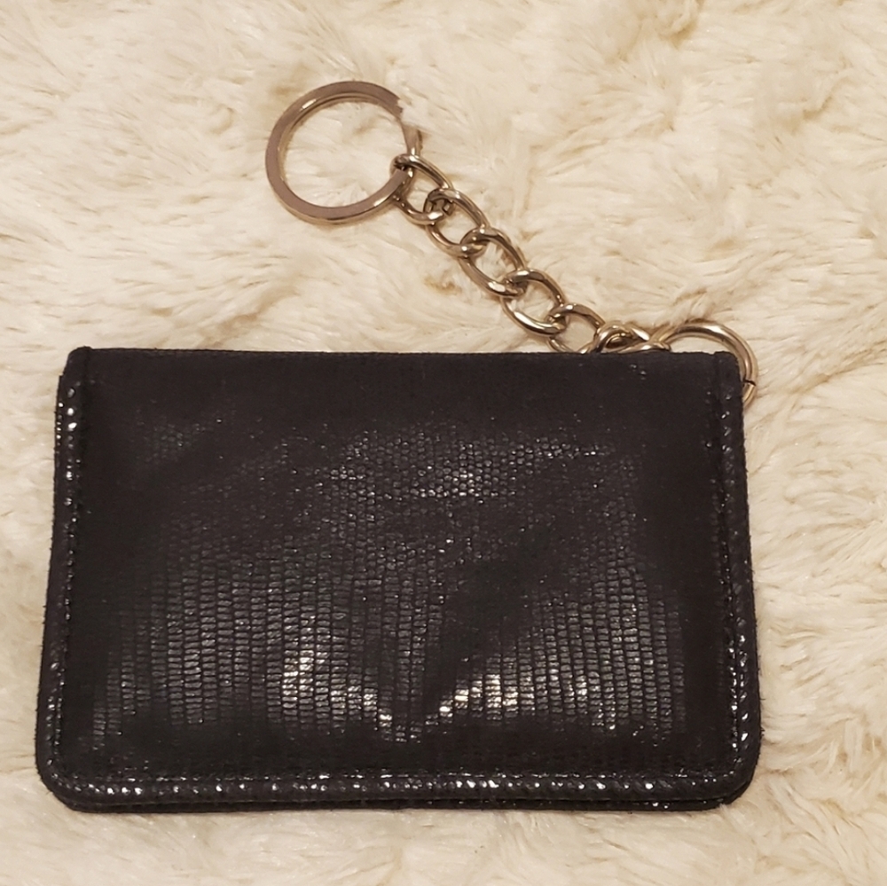 Express Faux Snakeskin textured ID / Card Keychain Holder